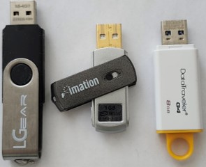 Three flash drives